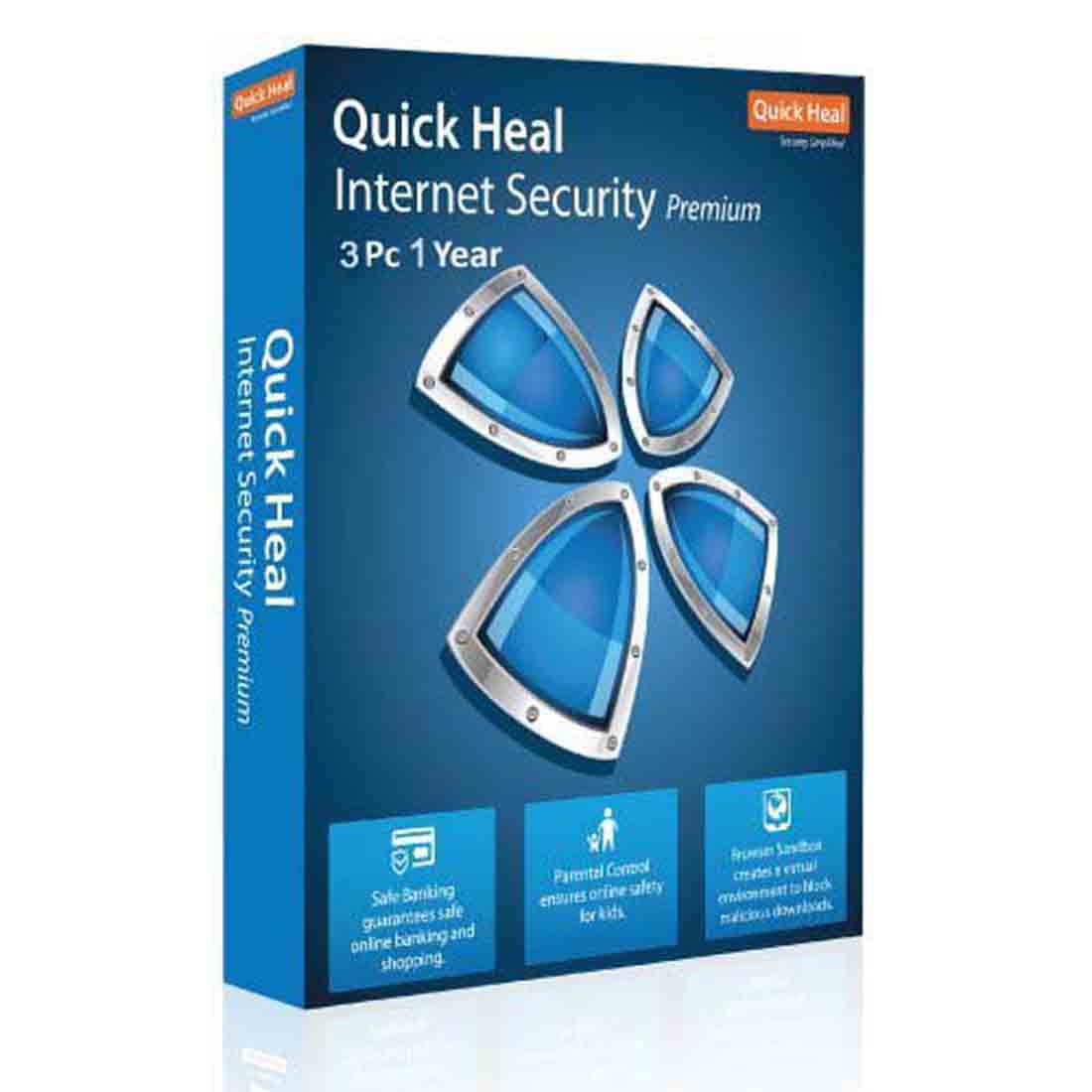 Quick Heal Internet Security 3 Pc 1Year